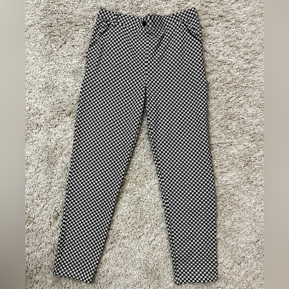 Betabrand pants, 5 pockets, women’s XL, Catstooth print, black & white. NWOT.